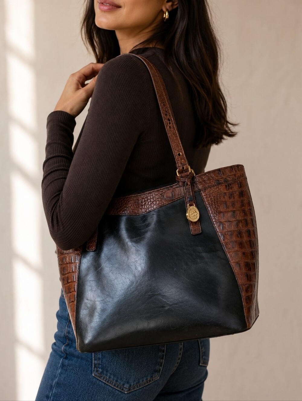 Vintage Brahmin shoulder bag Pecan